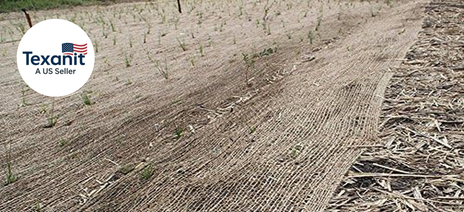 Jute Erosion Control, Soil Saver Mesh Blanket – 48″ Wide X 20 Yards (60 Feet Lon