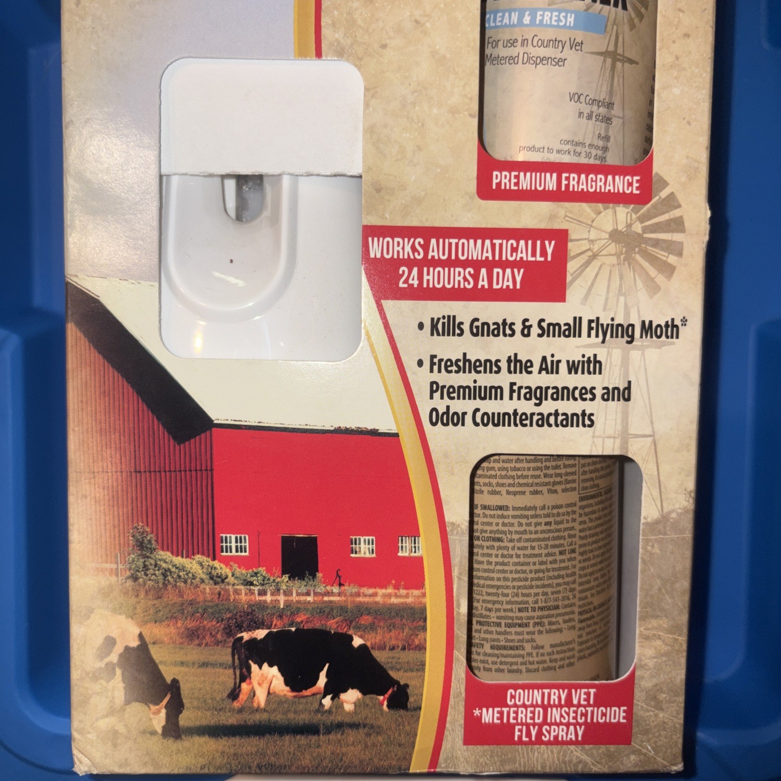 Country Vet Automatic 24 Hour Flying Insect & Air Freshening Kit NEW!!