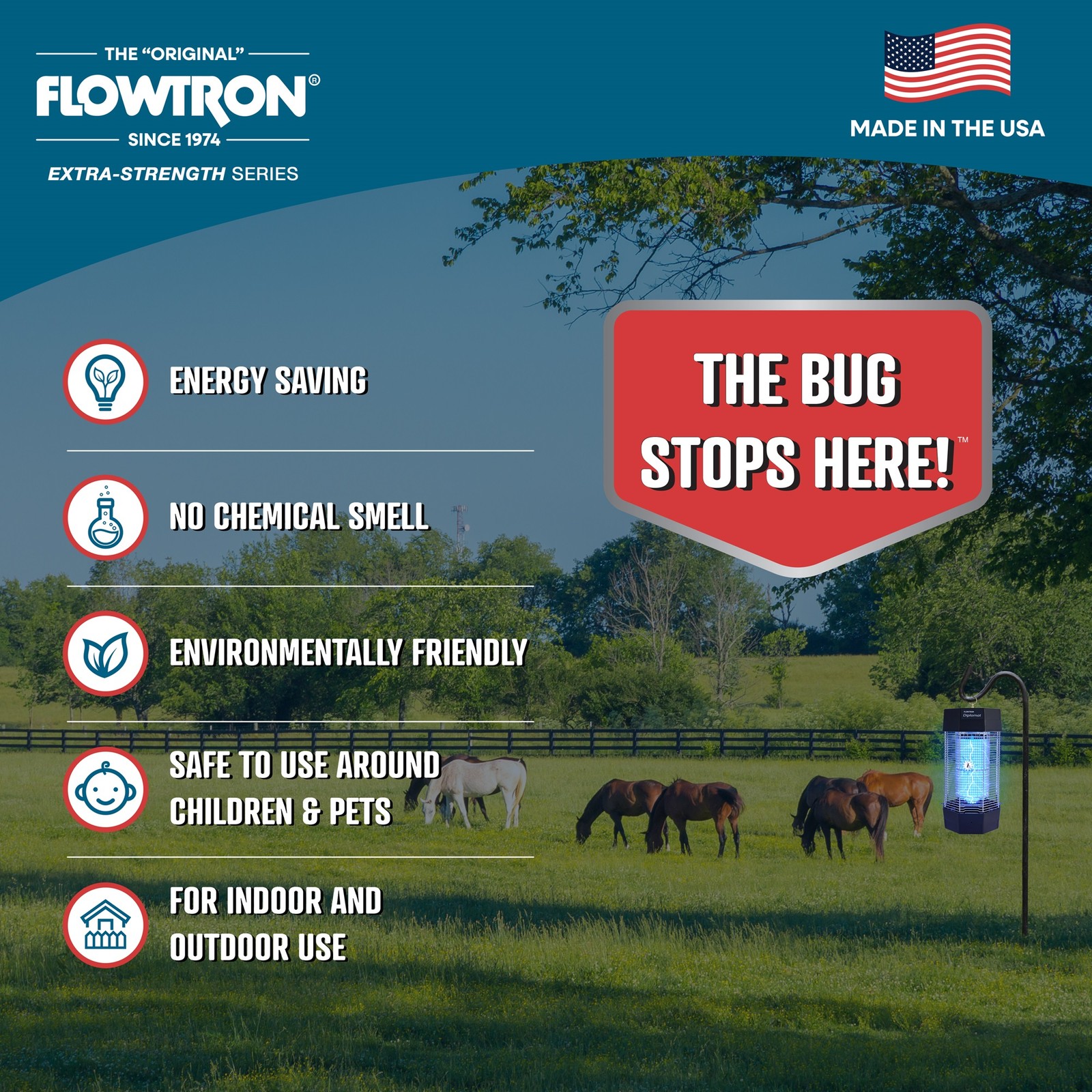 Flowtron Diplomat Fly Control Device, 120-Watt Bug Zapper 1200 Sq.Ft