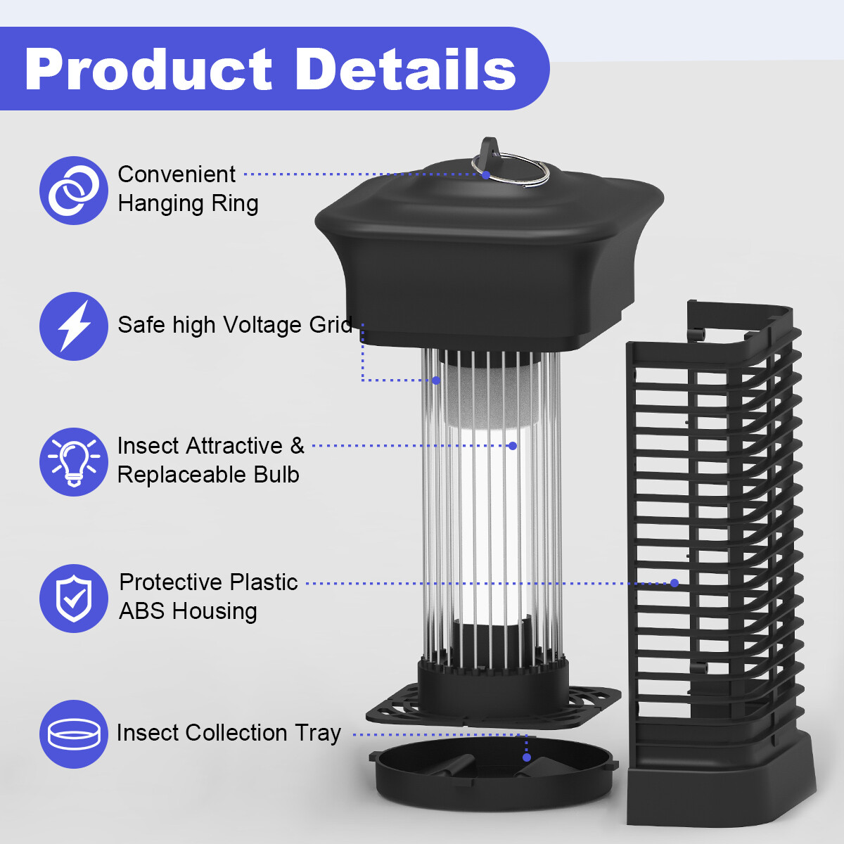 Bug Zapper Electric Mosquito Zapper Mosquito Killer Insect Fly Traps UV Insect