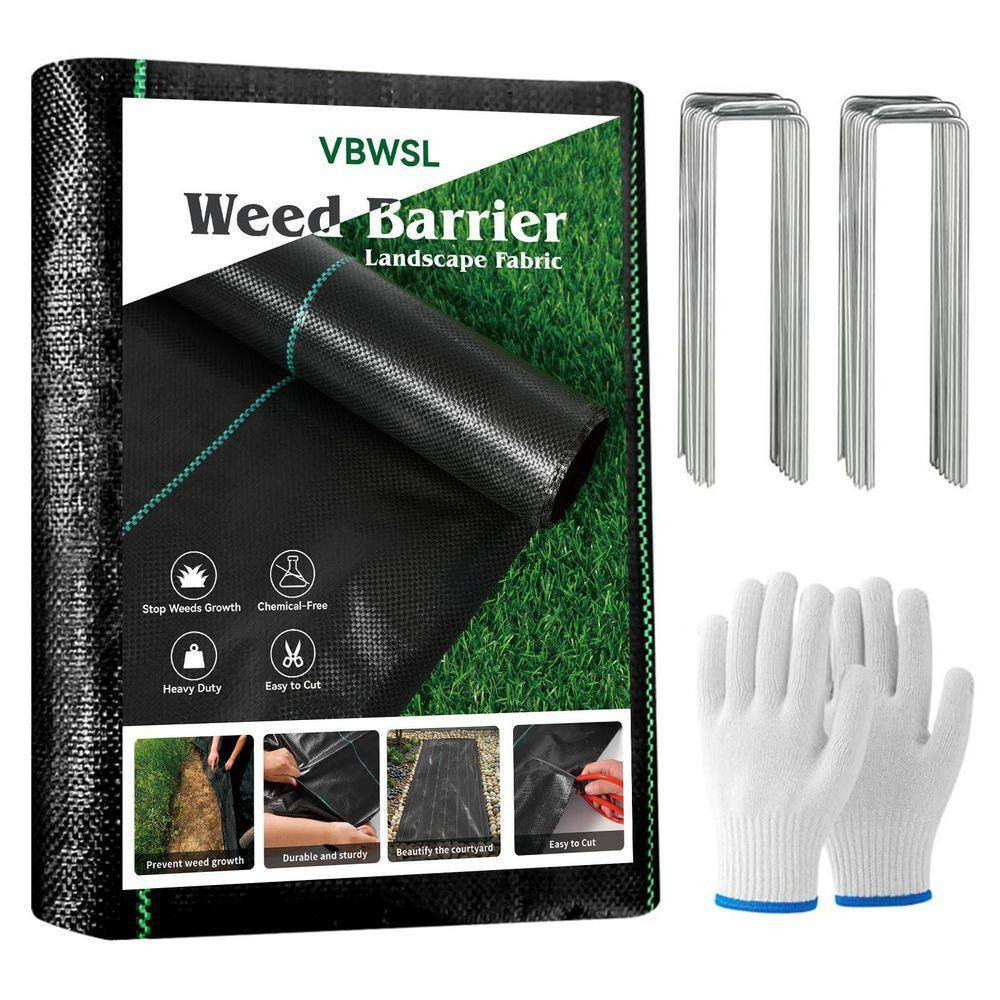 5 Ft. W X 100 Ft. L Polypropylene Heavy Duty Garden Weed Blocker Fabric Weed Bar