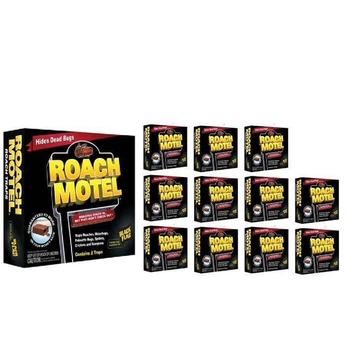 Black Flag Roach Motel Roach Bait & Glue Trap (2-Pack) HG-11020 Pack of 12 Black