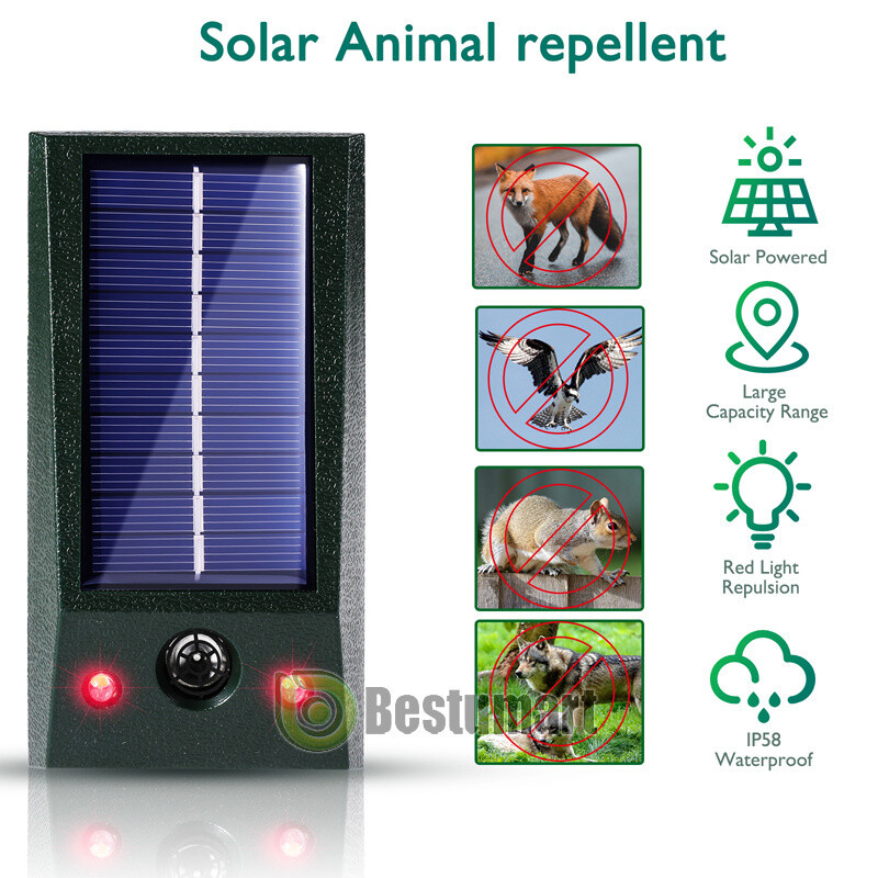 4Pcs Solar Wild Animal Repeller Garden Field Skunk Deer Owl Deterrent In/Outdoor