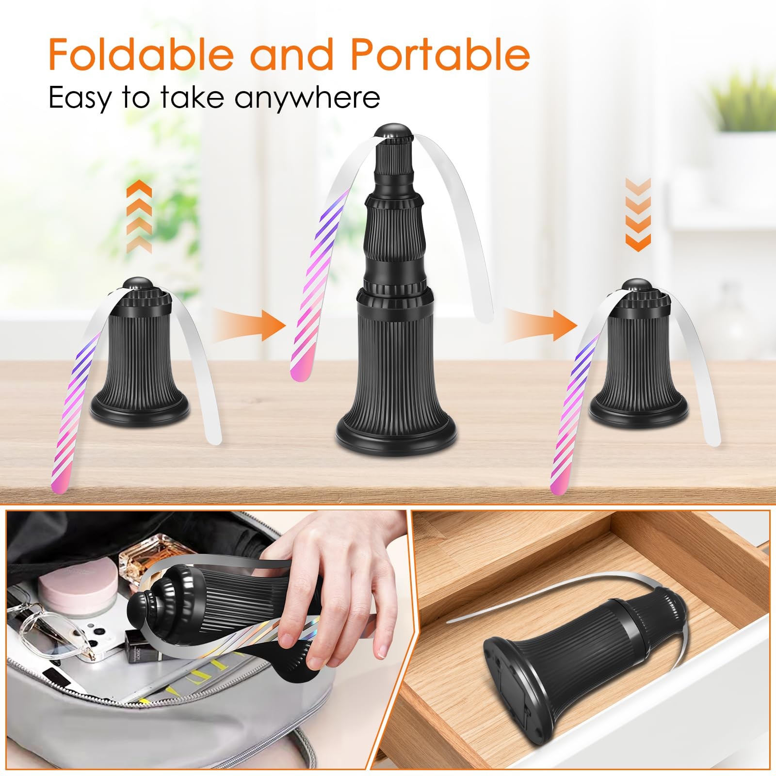 Fly Fans for Tables 4 Pack – Portable Automatic Picnic Table Food Repellent -…