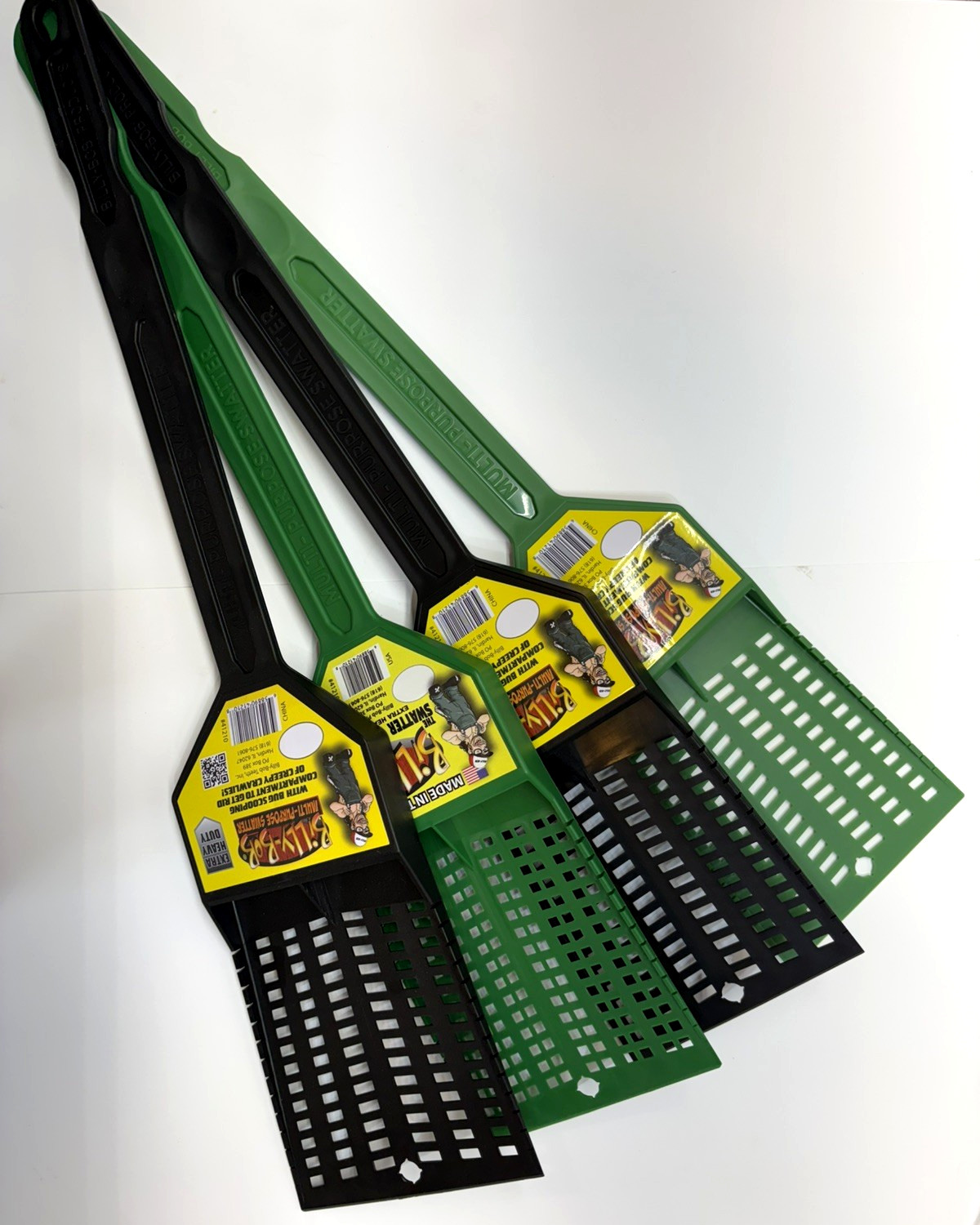 4 pack of Multi Fly Swatters – made in the USA
