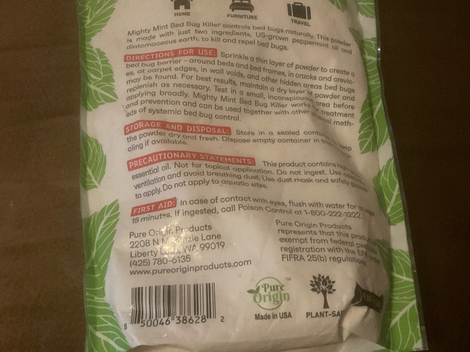 Mighty Mint Bed Bug Killer, Diatomaceous Earth & Peppermint Powder, 1 lb