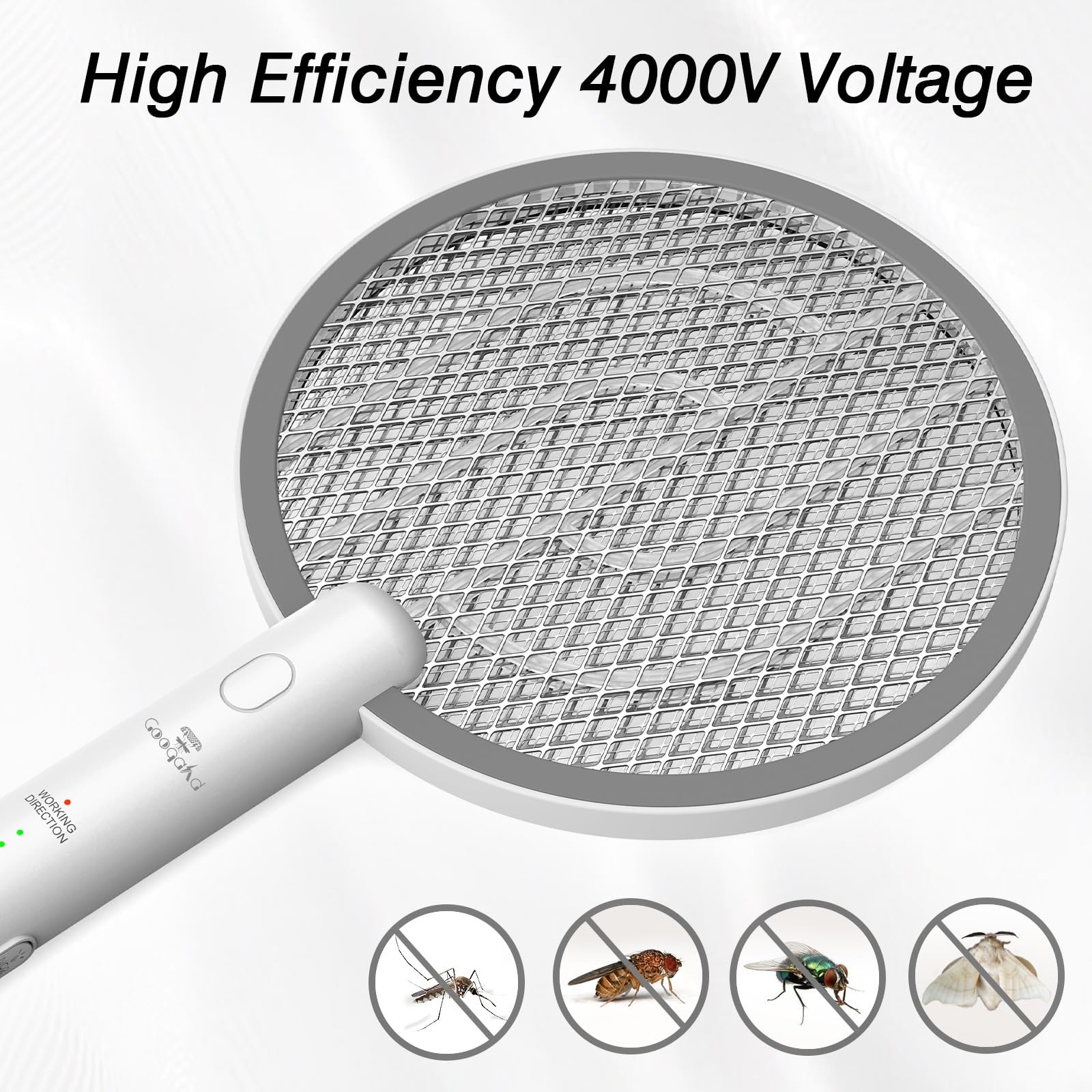 GooQand Bug Zapper Racket White-1Pcs