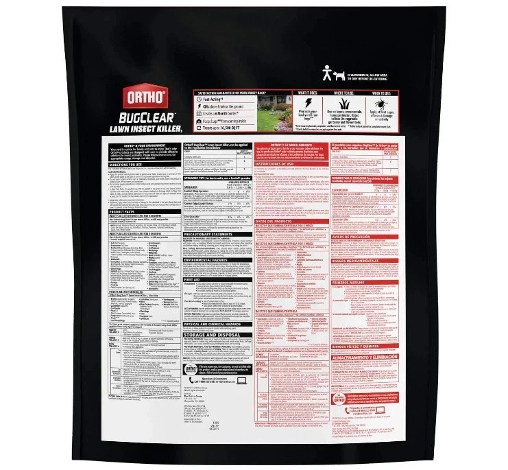 Ortho BugClear Lawn Insect Killer Kills By Contact Fast-Acting Most Insects 10lb