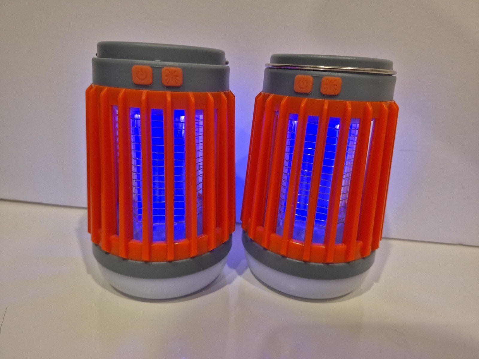 Lot 2 Solar Or Micro USB Charge Mosquito Bug Zapper Camping Patio Light Lantern