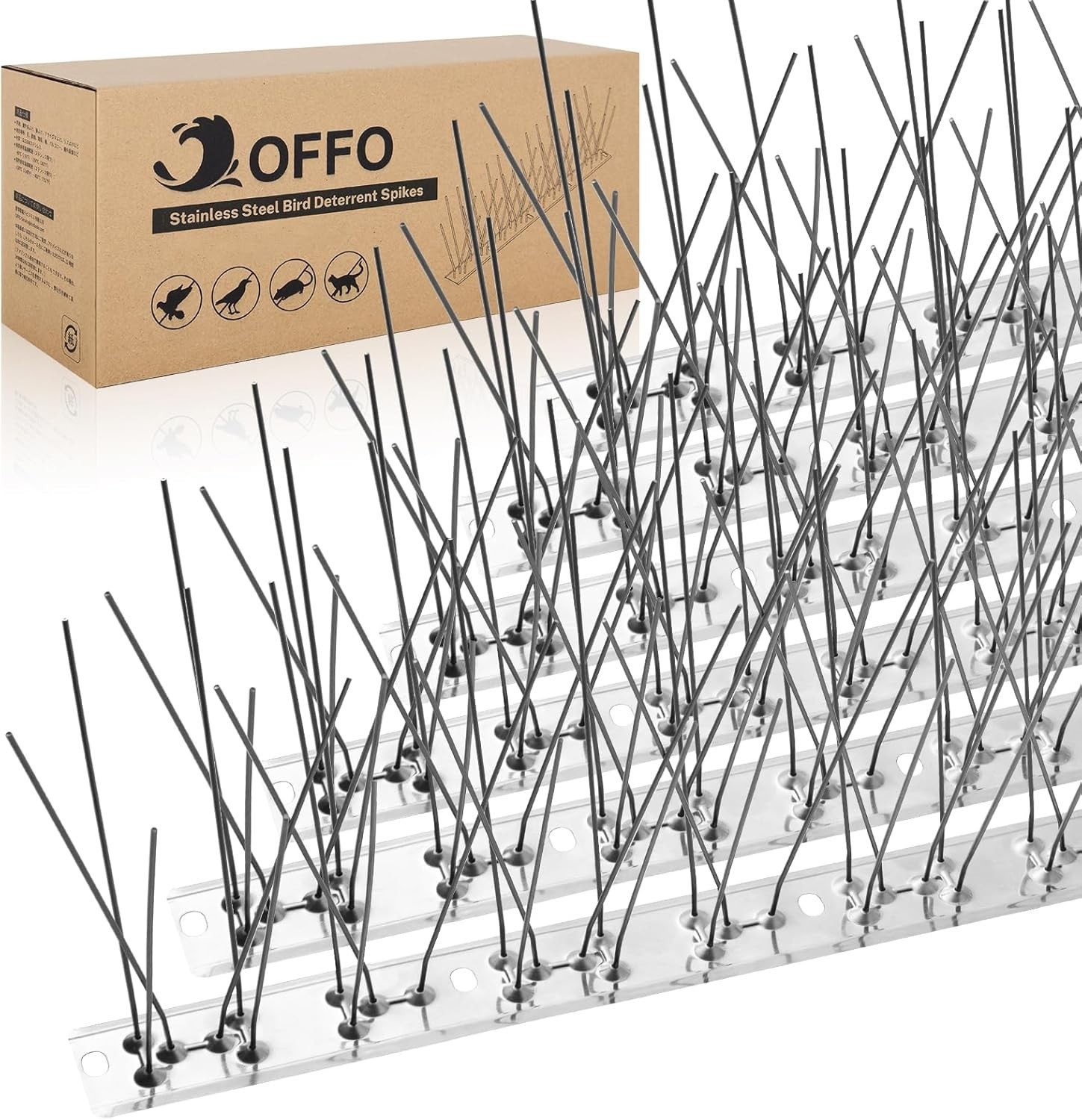 Bird Spikes 10 Feet Stainless Steel Pigeon and Bird Deterrent Cover Modern St…