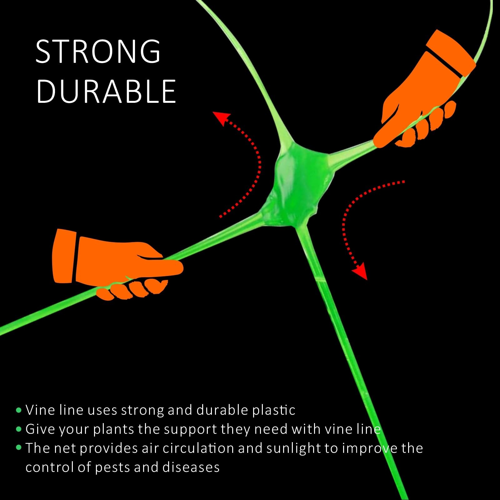 Heavy Duty Plastic Green Garden Trellis Netting Climbing Vines 6 In 79x328ft
