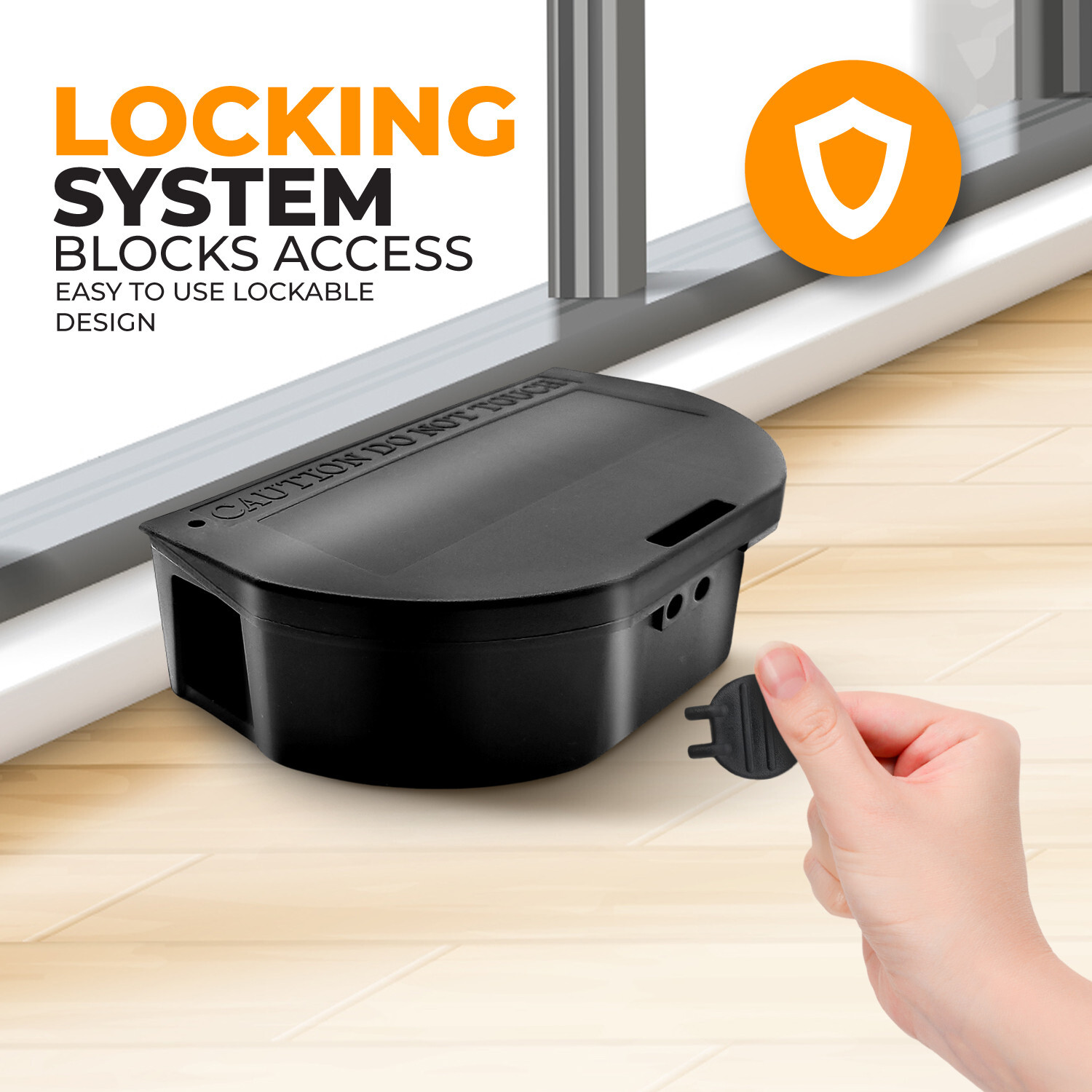 8 Pack Mouse Bait Stations with 8 Keys, Outdoor Rodent Box Station for Mice