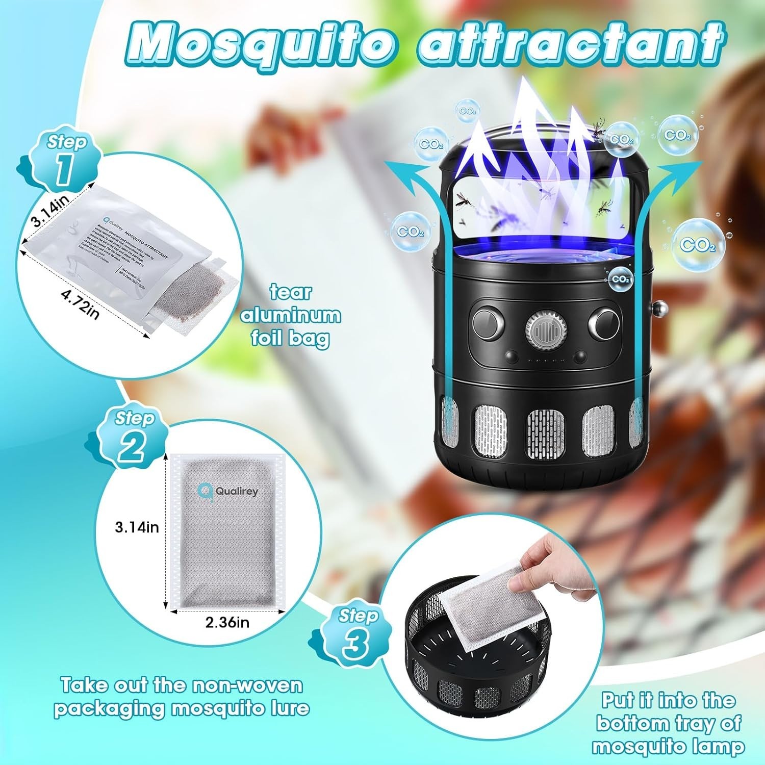 16 Pack Mosquito Attractant Refill for Indoor Outdoor Traps Safe Long Lasting