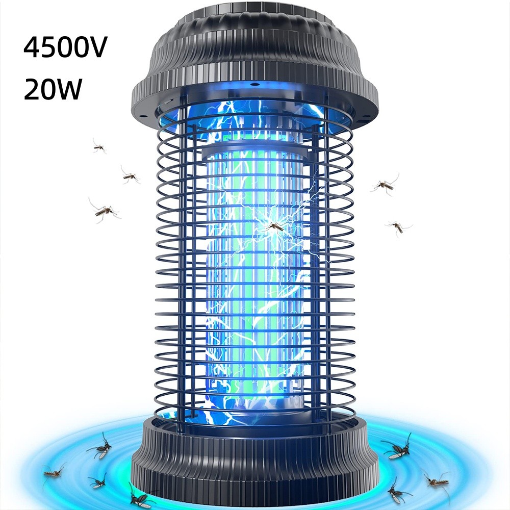 4500V High Voltage Bug Zapper 20W Mosquito Killer Lamp for Indoor Outdoor Use