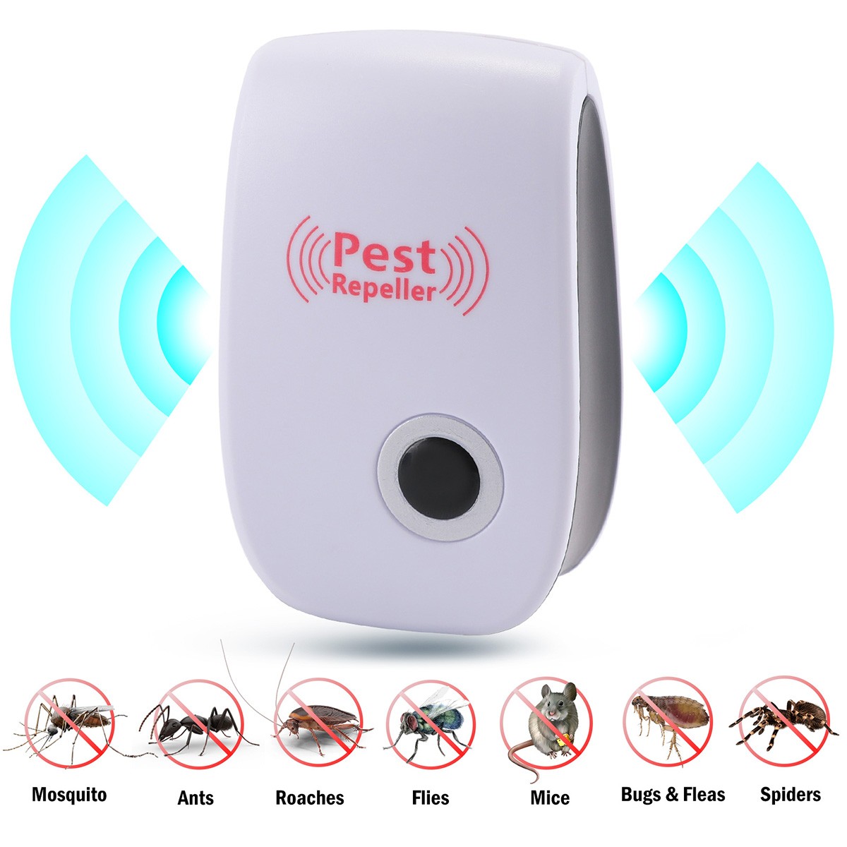 1~20Pcs Ultrasonic Pest Reject Indoor Mouse Roaches Mosquito Repellent Plug&Play