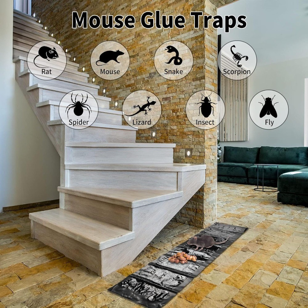 4 Pcs 47 Inch Ultra Large Sticky Mouse Glue Traps Sticky Rat Trap that Work for