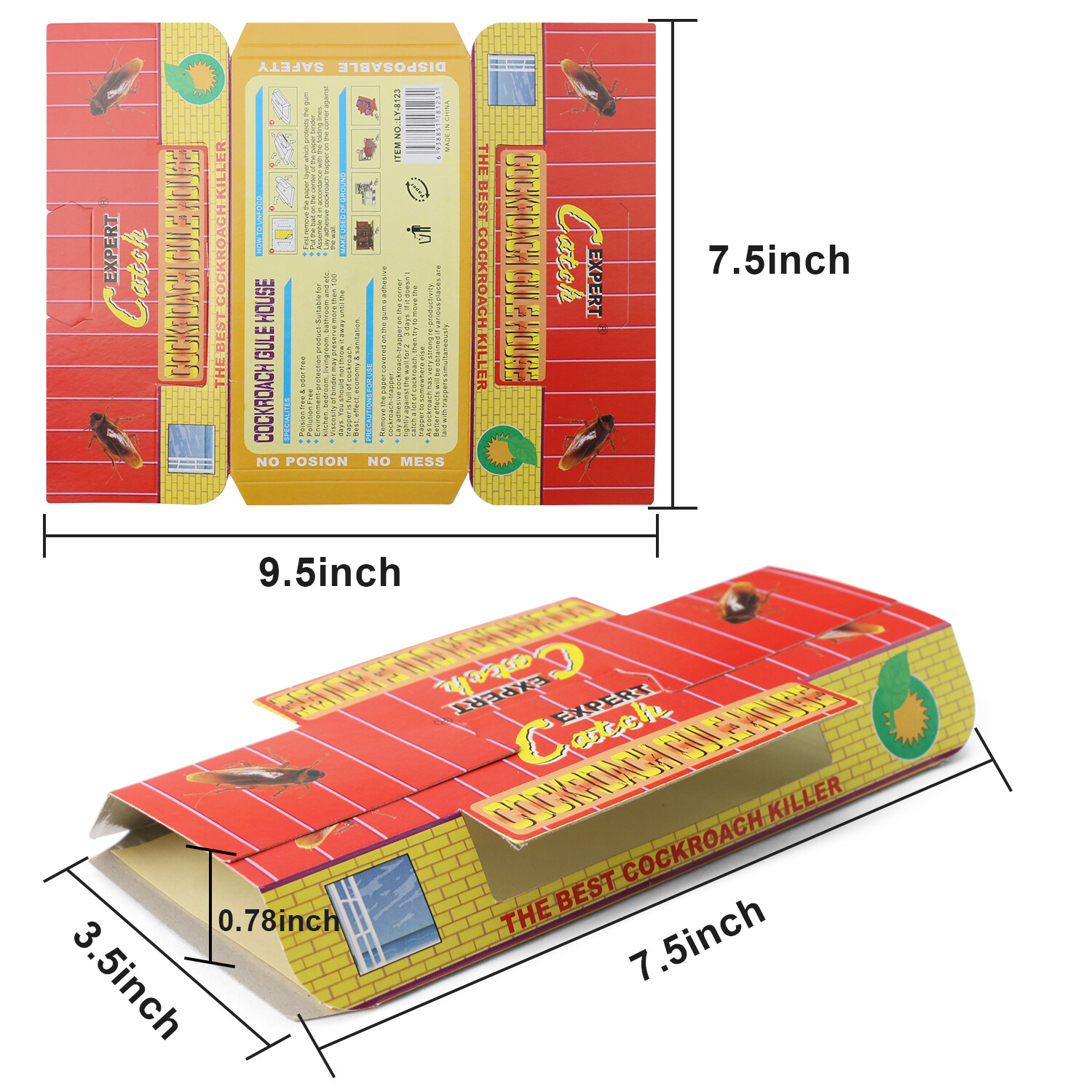 5-60pcs Roach Glue Trap Cockroach Killer Bait Catcher Spider Insect Home USA