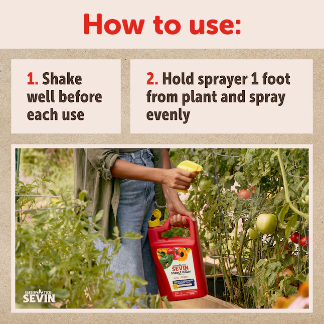 Sevin Insect Killer Ready to Use 1 Gallon Outdoor Bug Control Spray