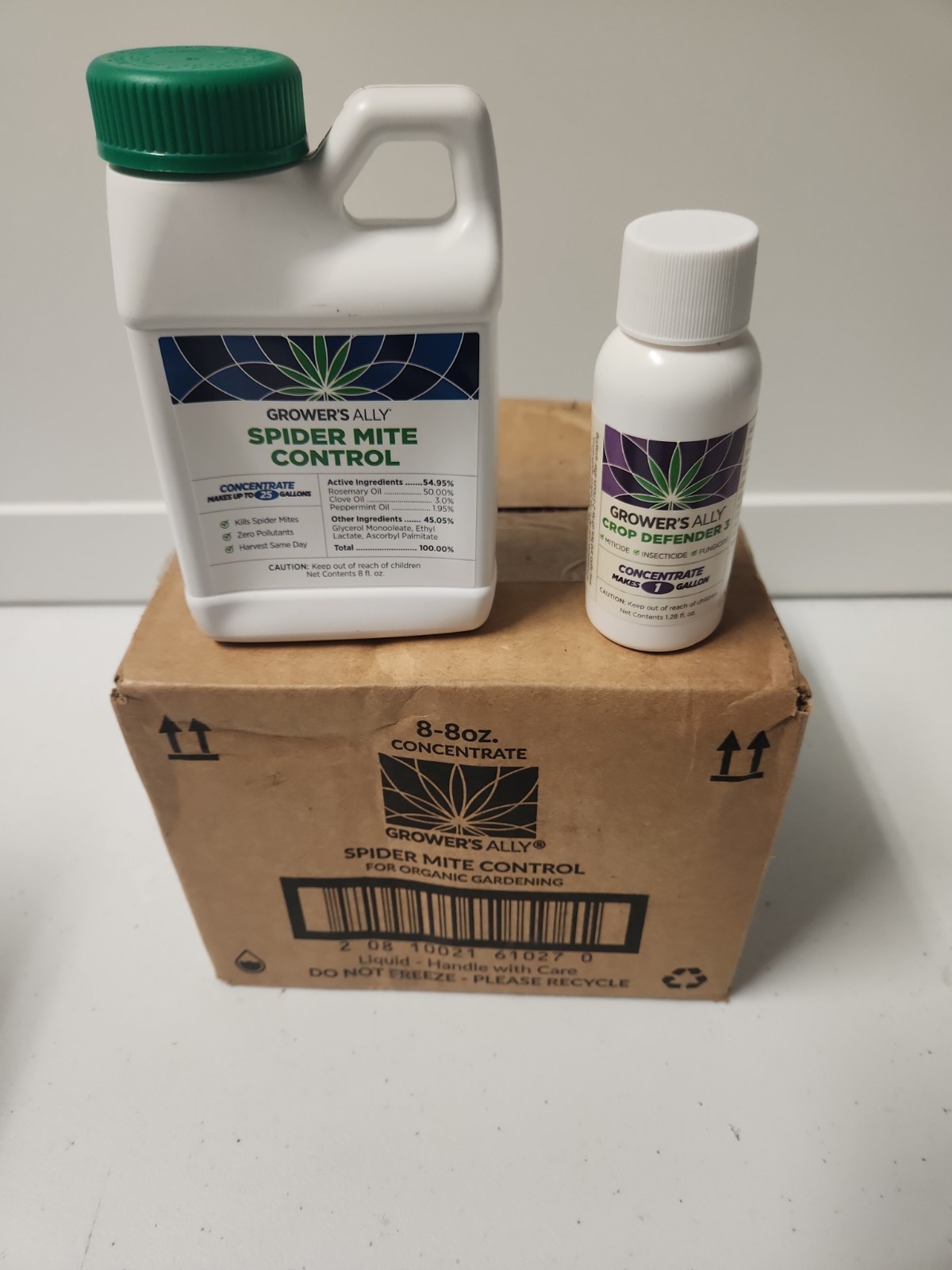 8 Pack Grower’s Ally Spider Mite Control 8 Oz Conc Organic Makes 200 Gal +Gift
