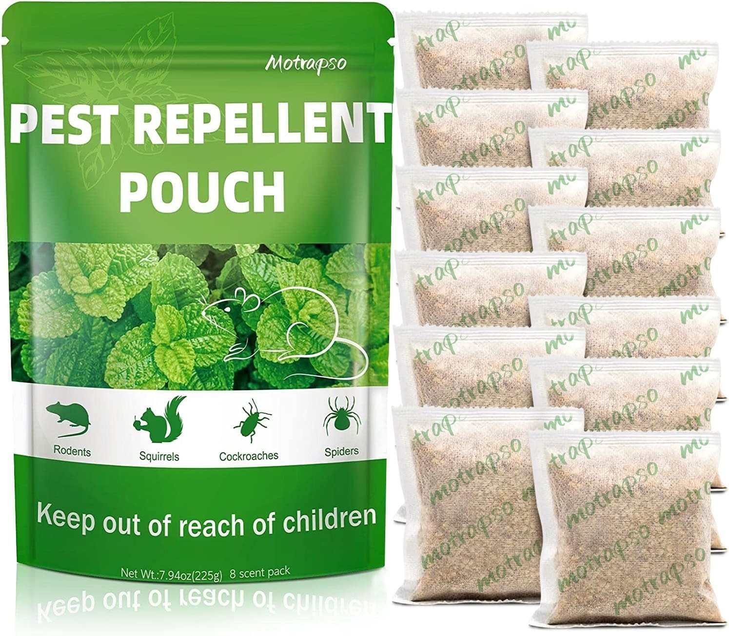 12 Pack Vamoose Natural Rodent Pest Control Repellent Pouch Peppermint Oil