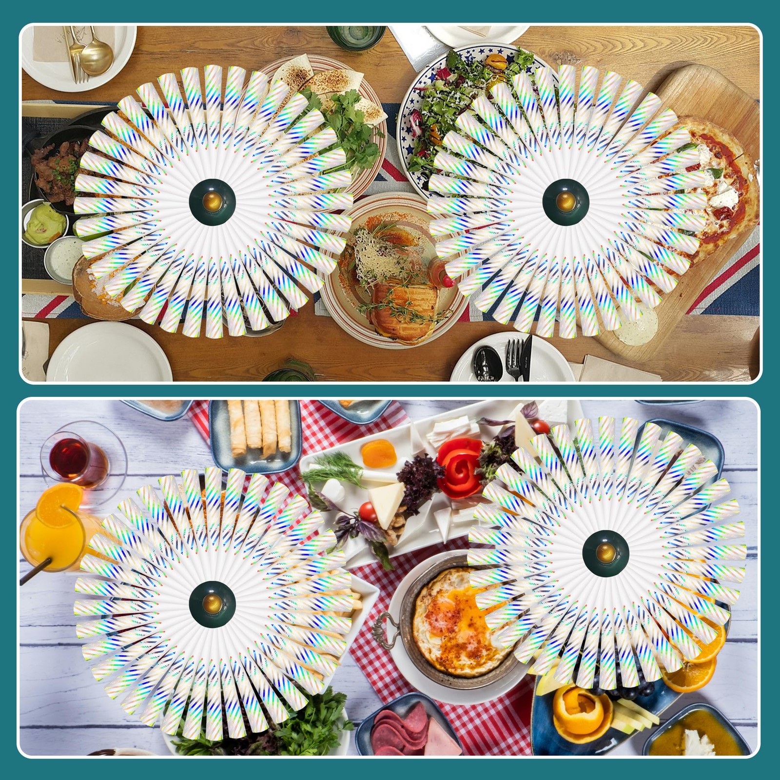 4pcs Fly Fans for Tables, Fly Repellent swatter to Keep Flies Away, Portable …