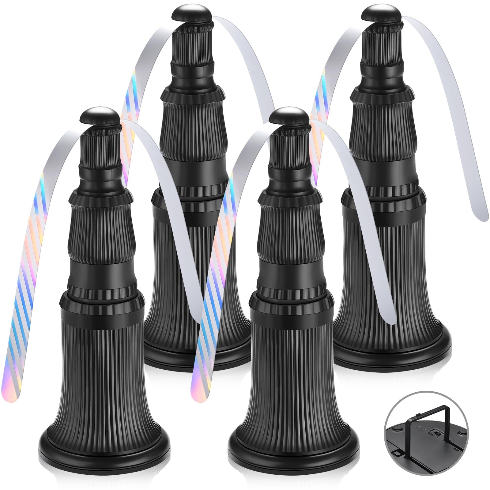 Fly Fans for Tables 4 Pack – Portable Automatic Picnic Table Food Repellent -…