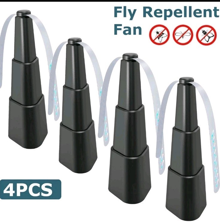 iMountek 4PCS Battery Powered Fly Repellent Fan for BBQ Picnic Tables Soft Blade