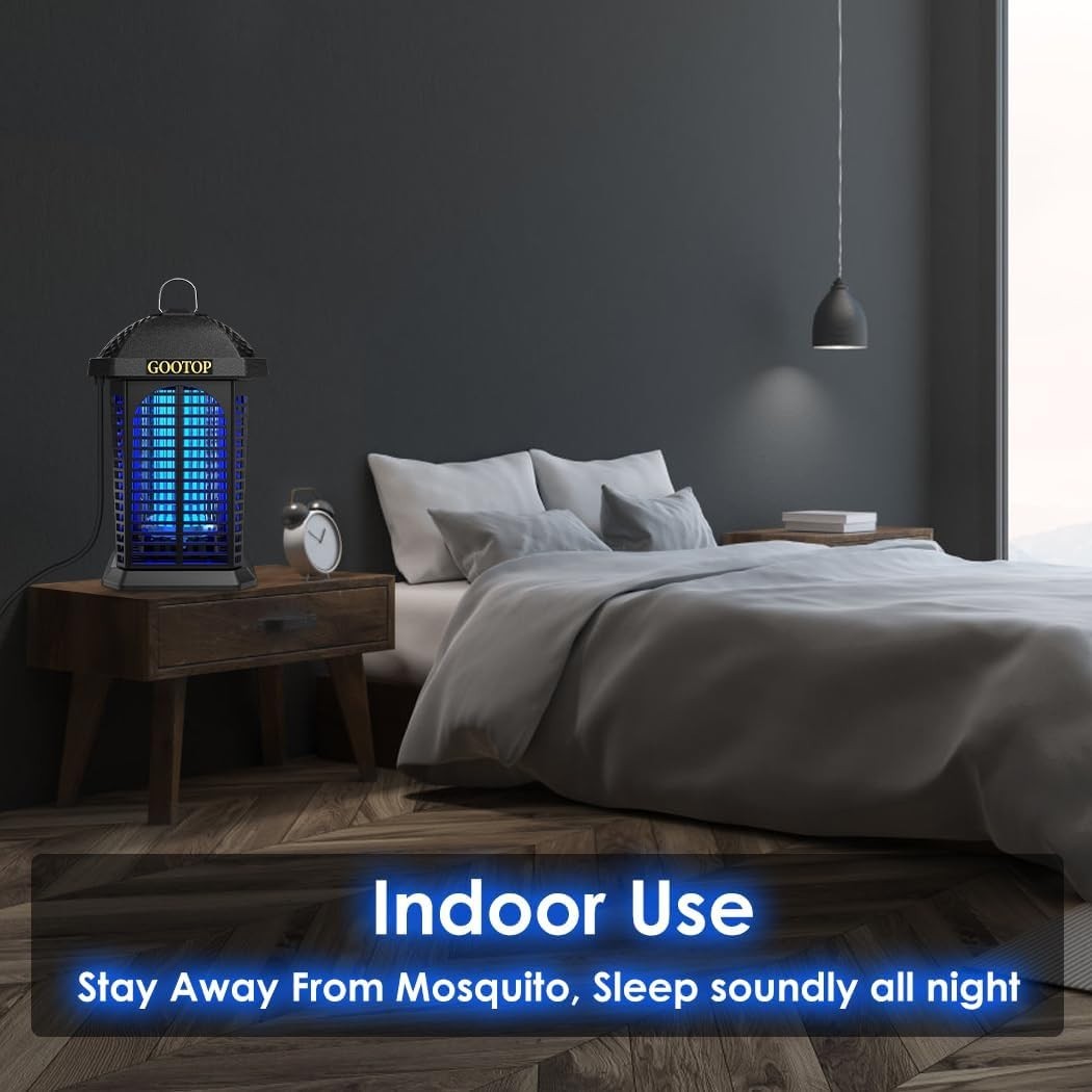 Bug Zapper Outdoor Indoor 4200V Electric Mosquito Killer 1 Unit 90-130V ABS P…