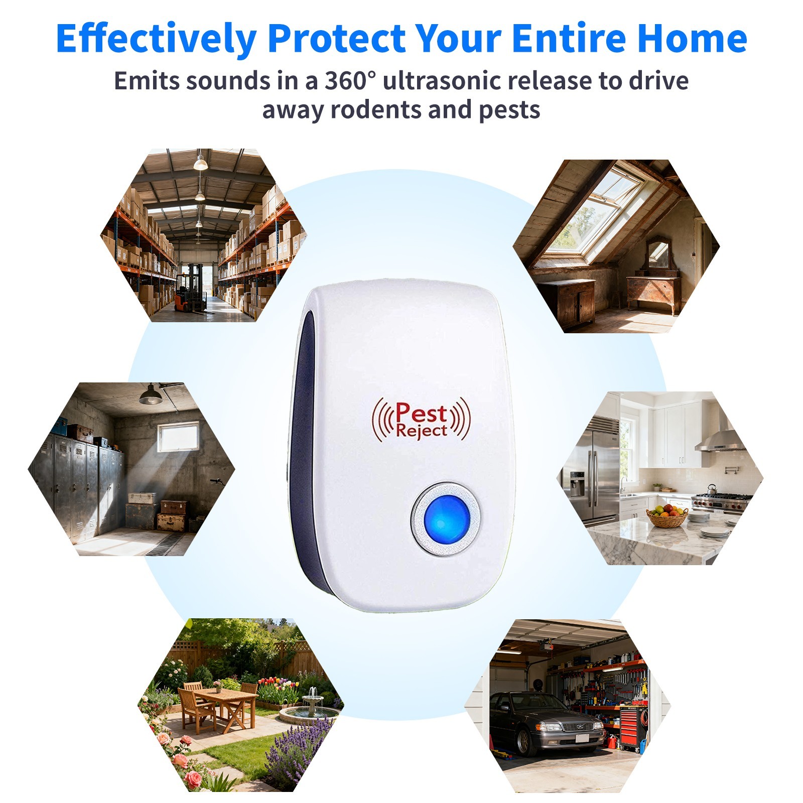 20PCS Ultrasonic Pest Control Repellers Electronic Repellent Mice Rat for Home