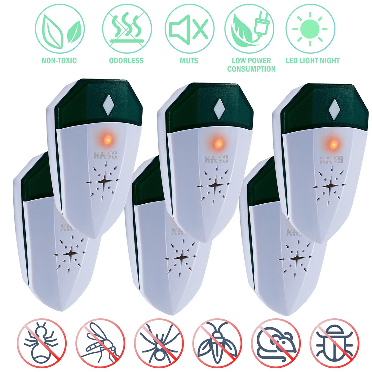 Pest Reject Pro Ultrasonic Repeller Home Bed Bug Mites Spider Defender Roaches