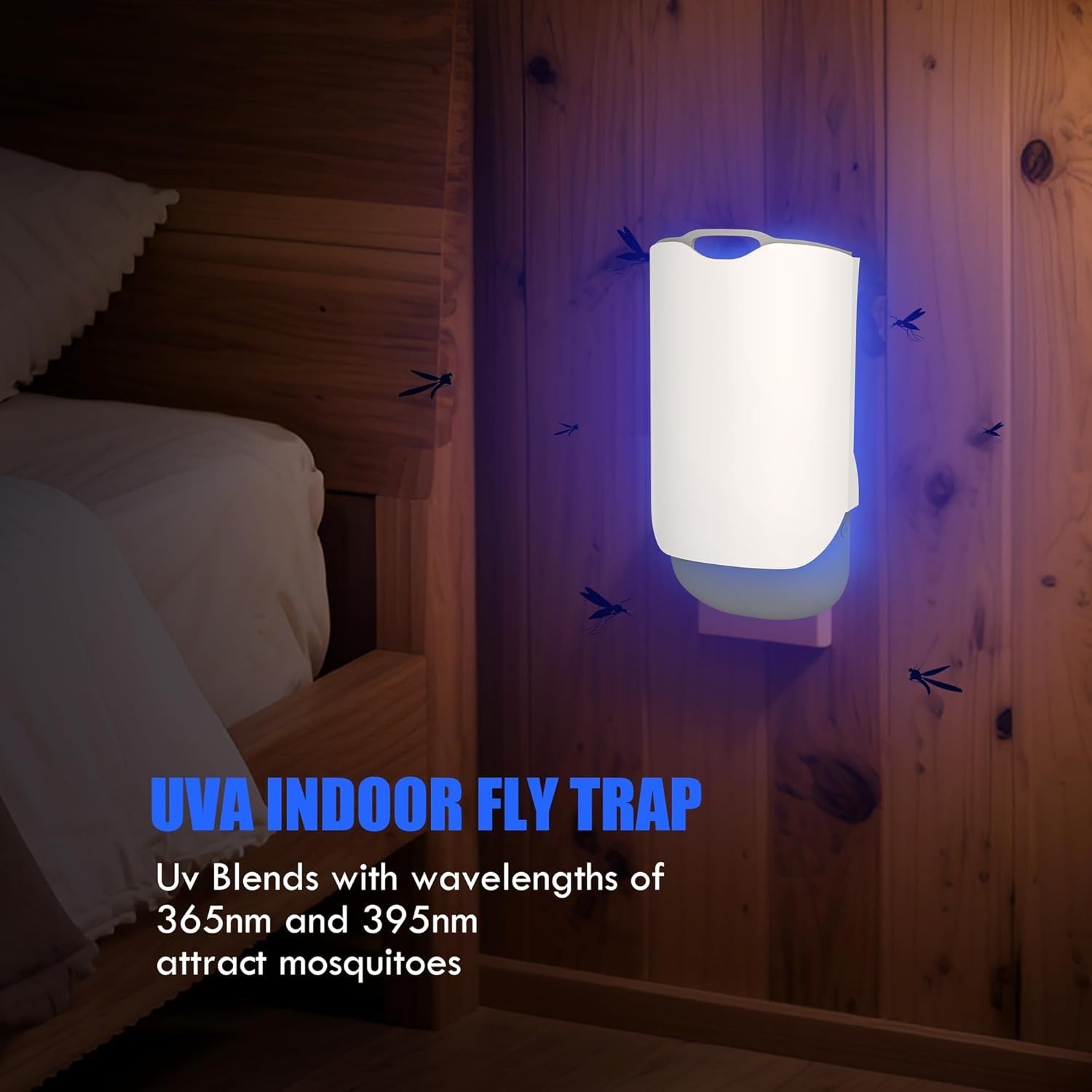 Indoor UV Light Fly Trap with Replacement Cards for Fruit Flies & Gnats