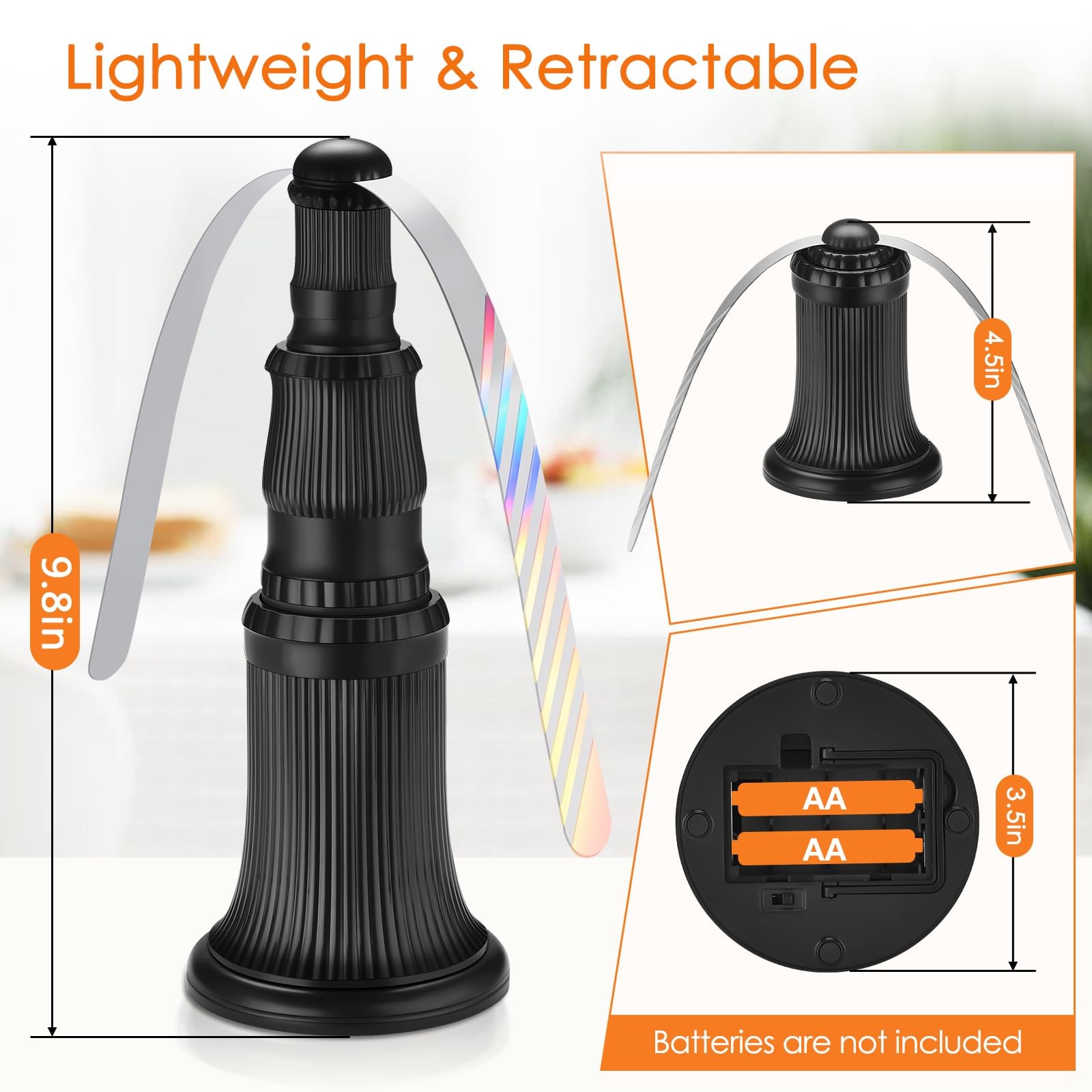 Fly Fans for Tables 4 Pack – Portable Automatic Picnic Table Food Repellent -…