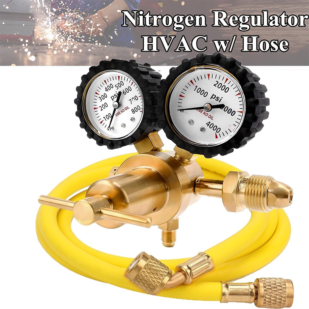 Nitrogen Tank Regulator for Hvac Purge w/ 0-800 PSI Delivery Pressure Equipments