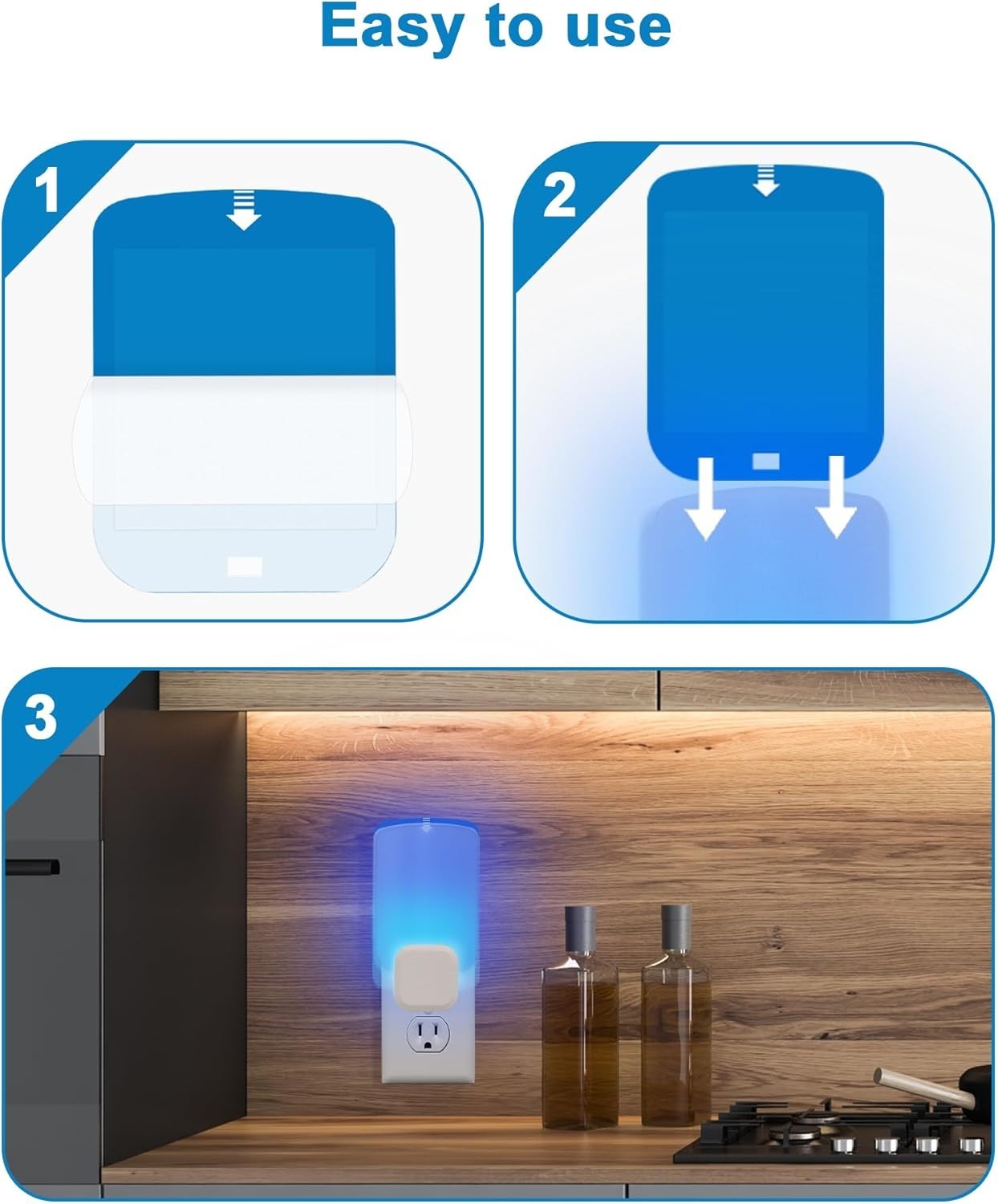 20 Pcs Refill Glue Cards – For Stem/Wondercide Indoor Insect Light Trap, Blue UV