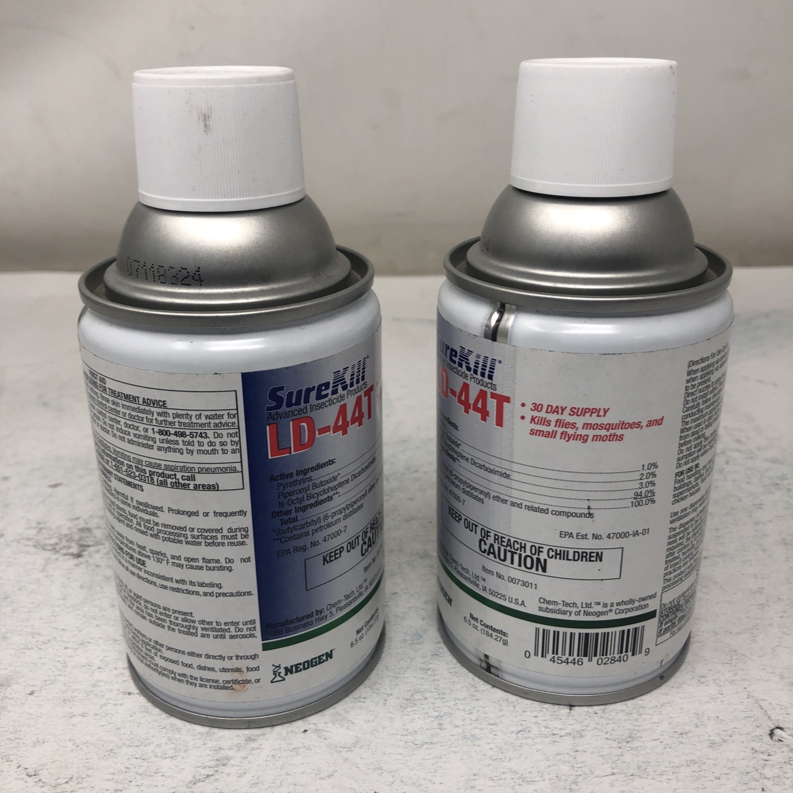 6.5 oz SureKill LD-44T Dual Synergist Pyrethrin Metered Aerosol Flies 2 pack