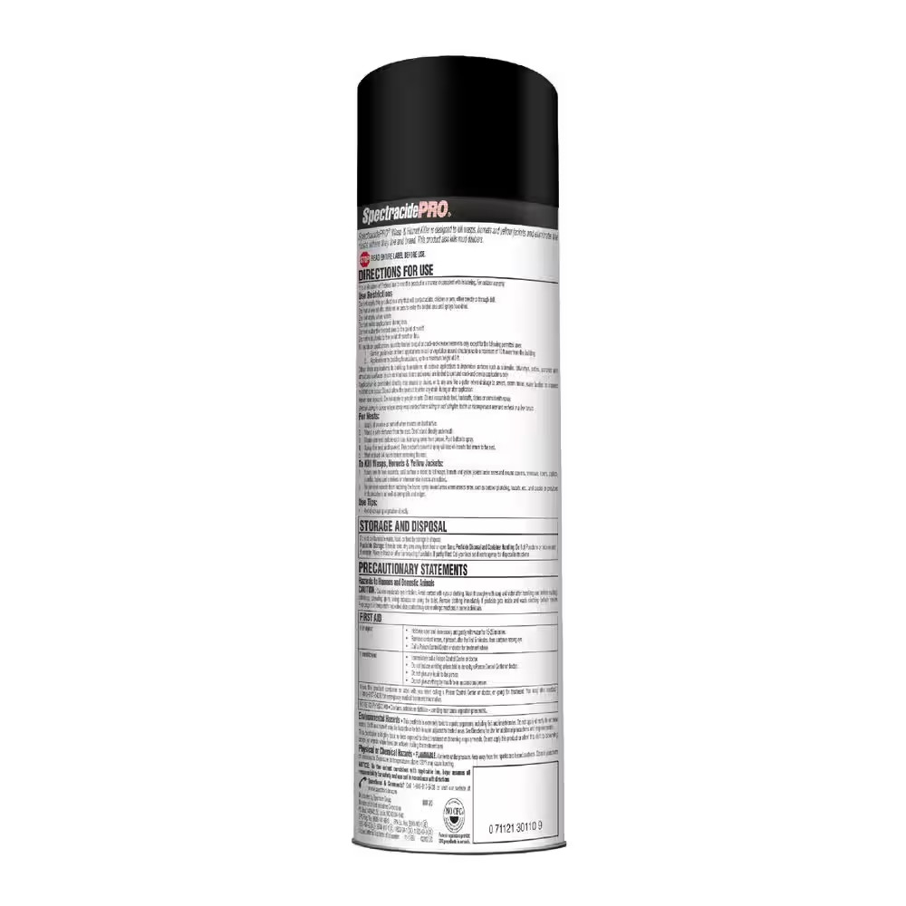 3 pack Spectricide Pro Wasp & Hornet Killer Aerosol Spray Outdoor Use Only 18 oz