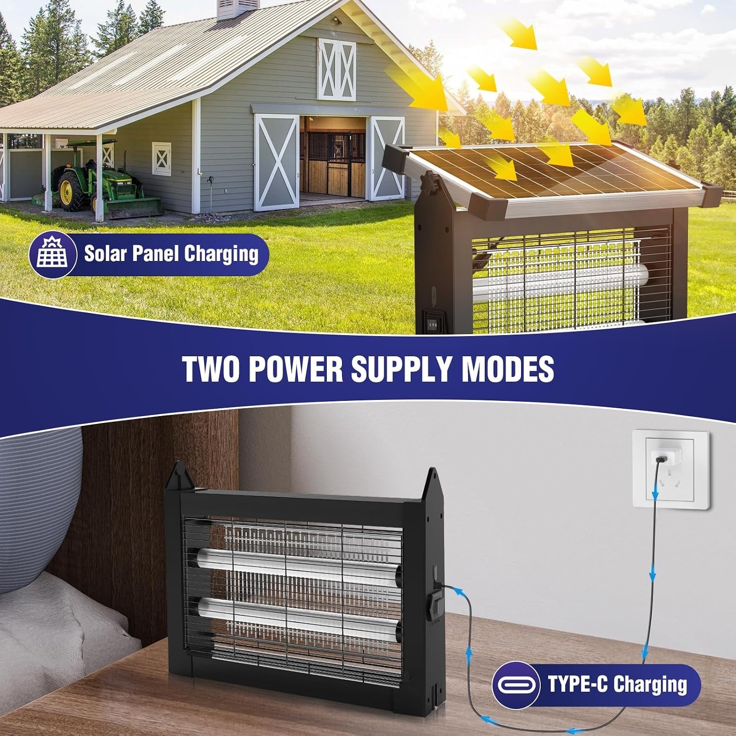 Modern Electric Fly Zapper – Diverse Power Supply