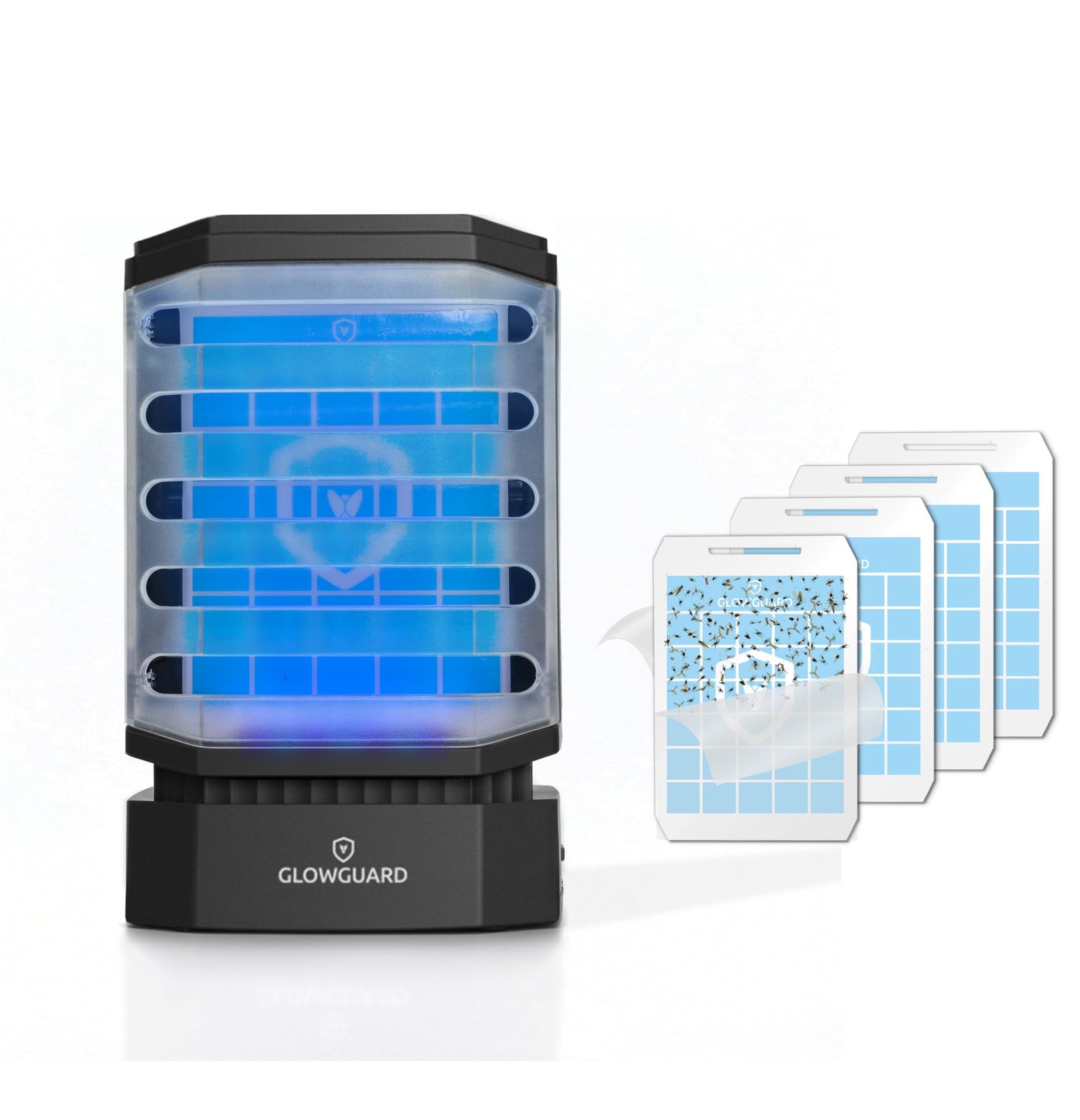 GlowGuard-X Rechargeable Indoor Fly Trap & Gnat Killer, Multi-Purpose Mosquit…