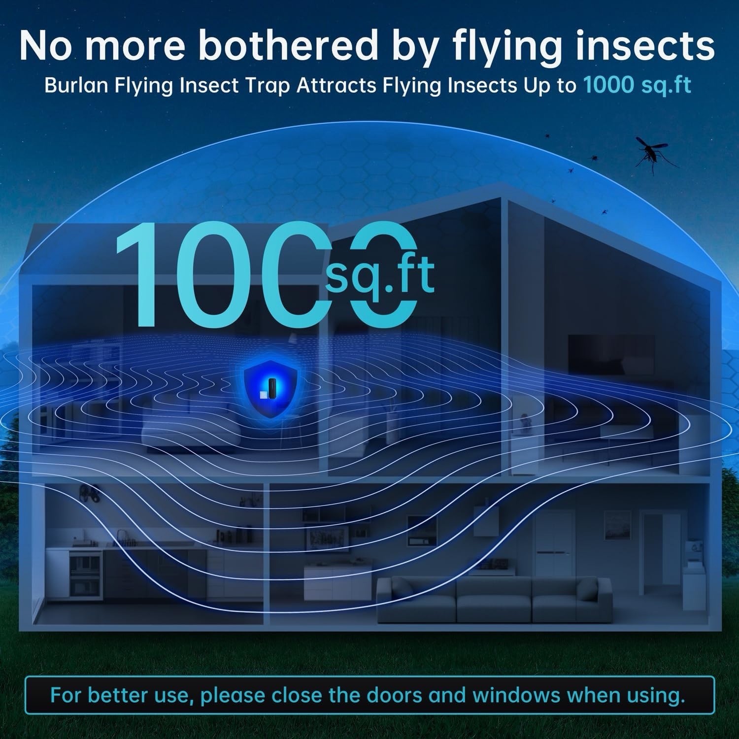 Fruit Fly Traps Indoor for Home: Plug in Mosquito Bug Zapper Gnat Moth Catcher