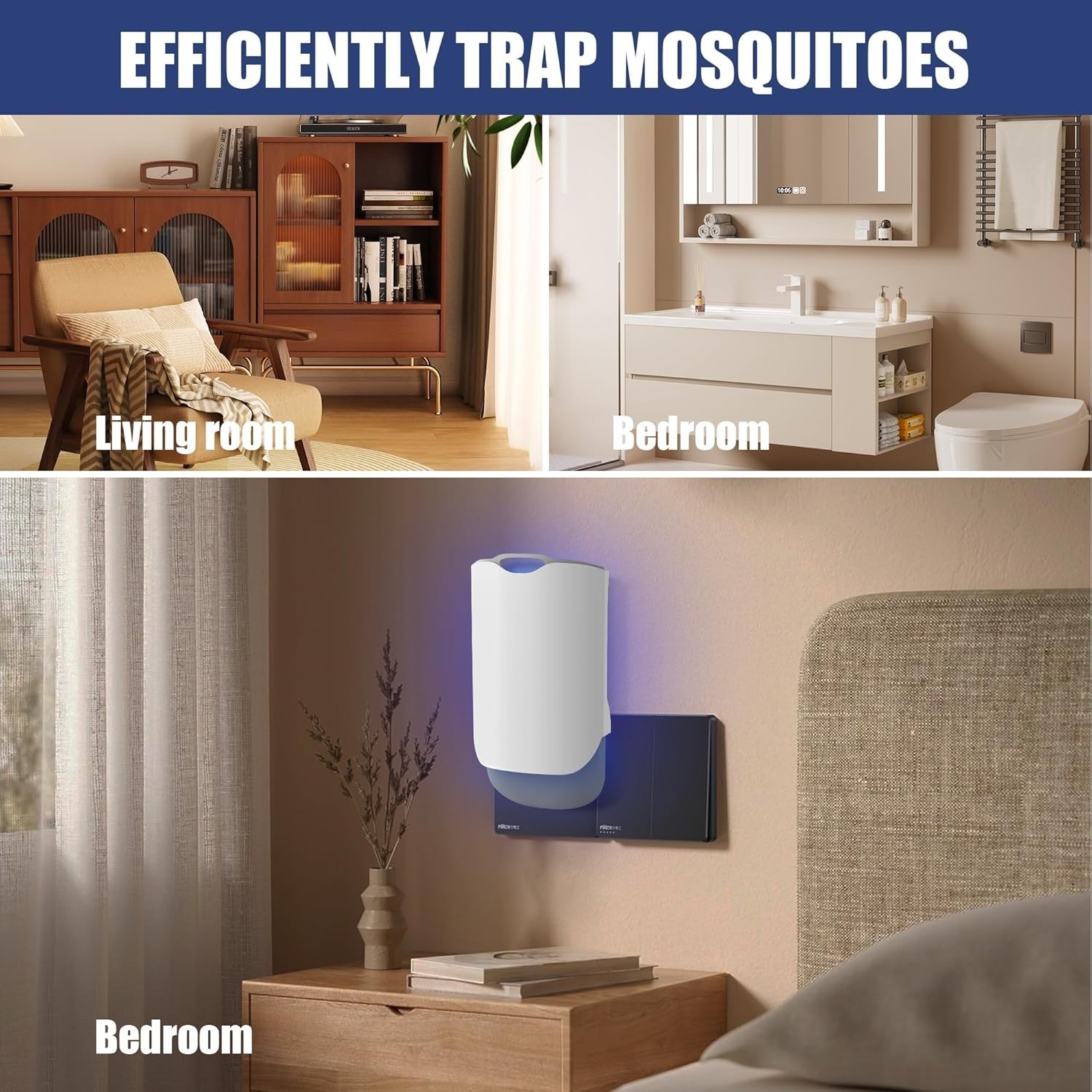 Indoor UV Light Fly Trap with Replacement Cards for Fruit Flies & Gnats