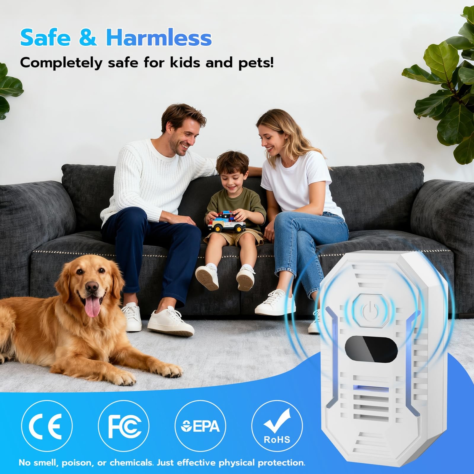 2026 Upgrade Ultrasonic Pest Repeller, 4 Pack Plug-in Electronic Mouse Deterrent