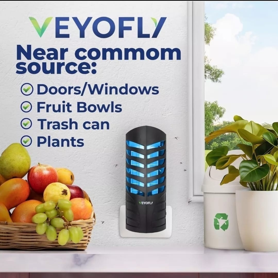 Fly Trap (2 Device + 6 Glue Boards) Plug In For Fruit Fly, Gnat, Mosquito