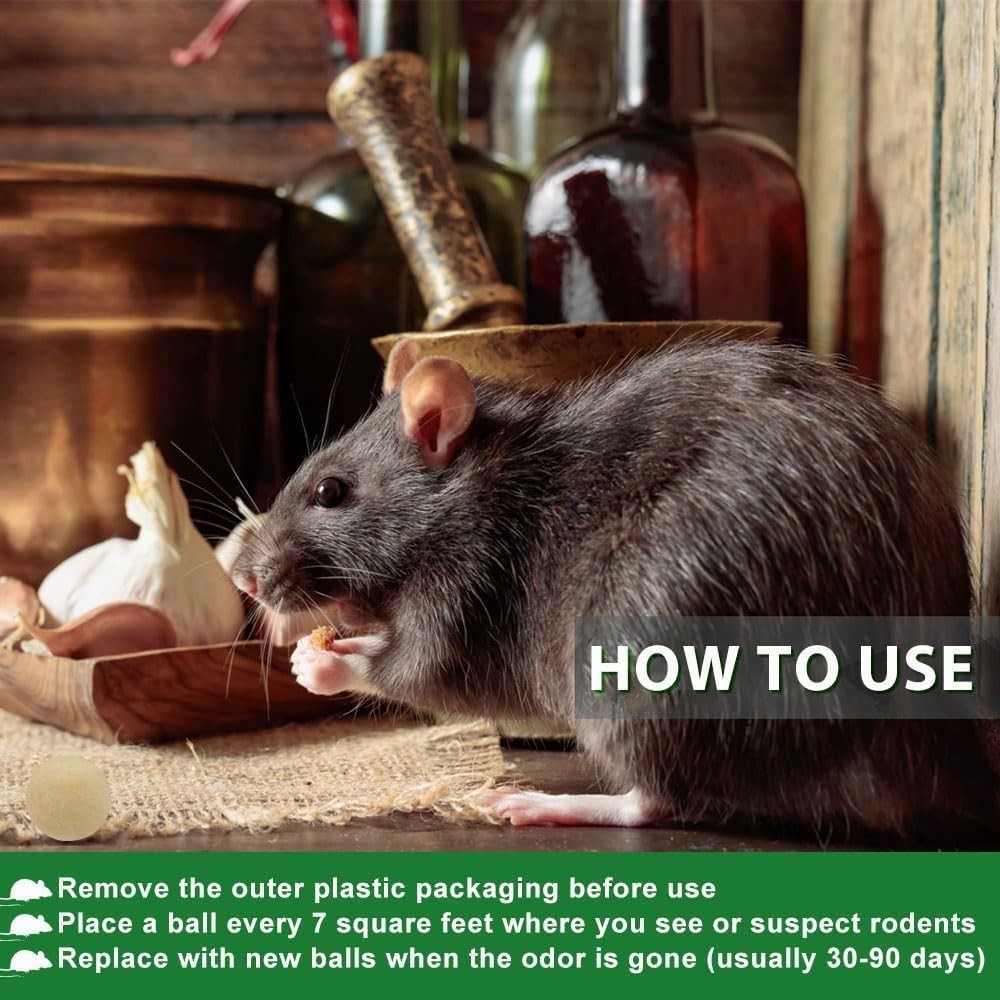 Eco-Friendly Mouse & Rodent Deterrent Balls – Effective Indoor & Outdoor Use