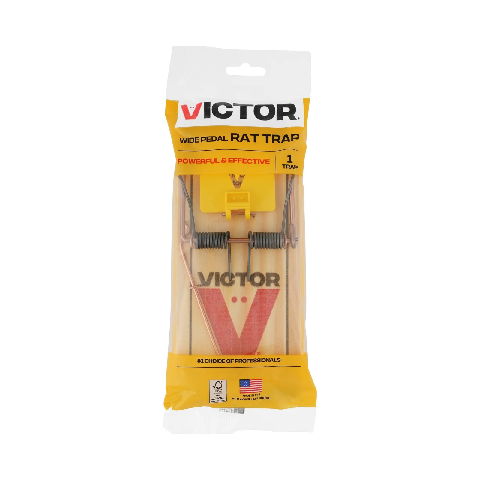 (4 pack) Victor Easy Set Extended Trigger Rat Trap – Wooden Rat Trap