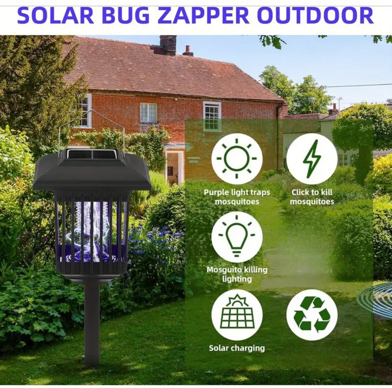 Solar-Powered Garden Stake Lamps with LED Lighting – Portable Outdoor Courtyard