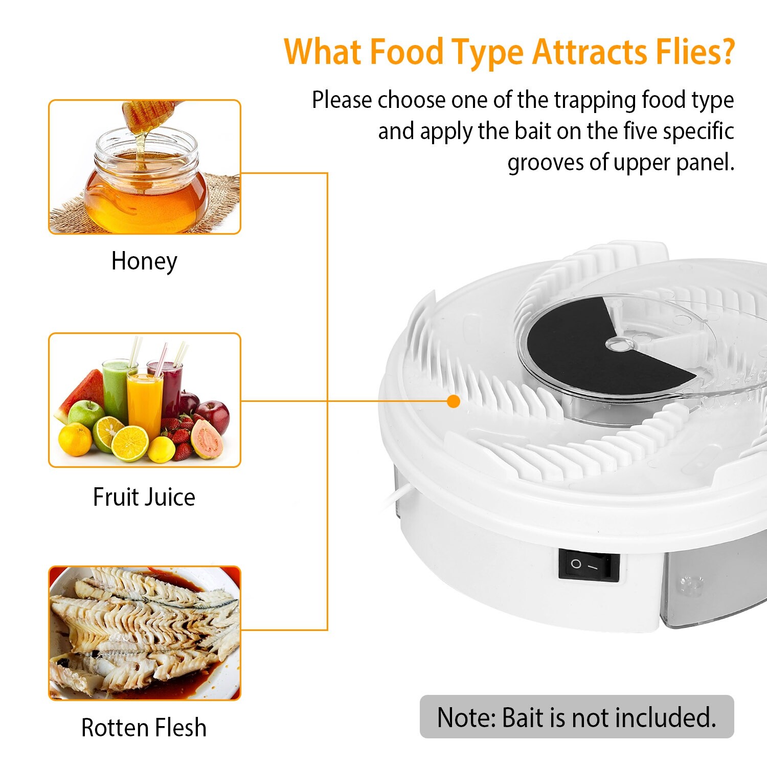 USB Flytrap Automatic Fly Catcher Pest Catcher Fly Killer Electric Fly Trap