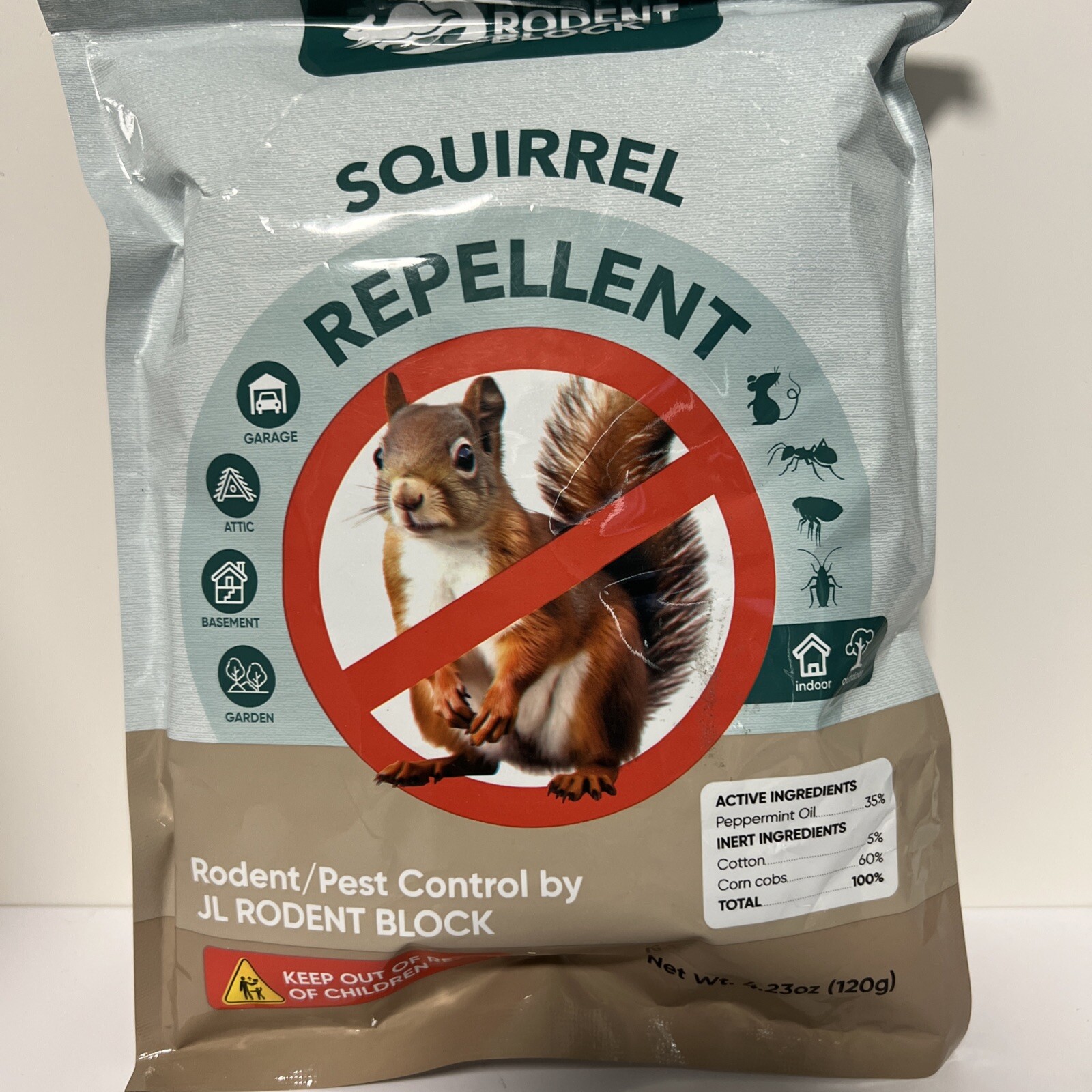 6 Pack Rodent Block Pouch Powerful against Mice Squirrels Indoor & Outdoor