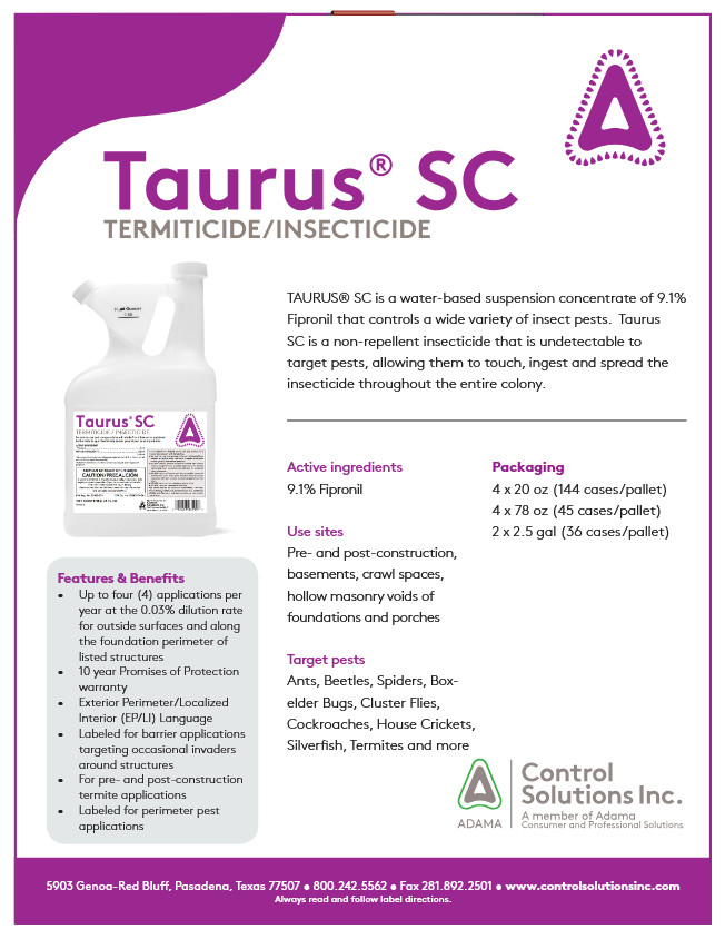 78 oz Taurus SC Insecticide Termite Ant Roach Flea Mosquito Generic Termidor