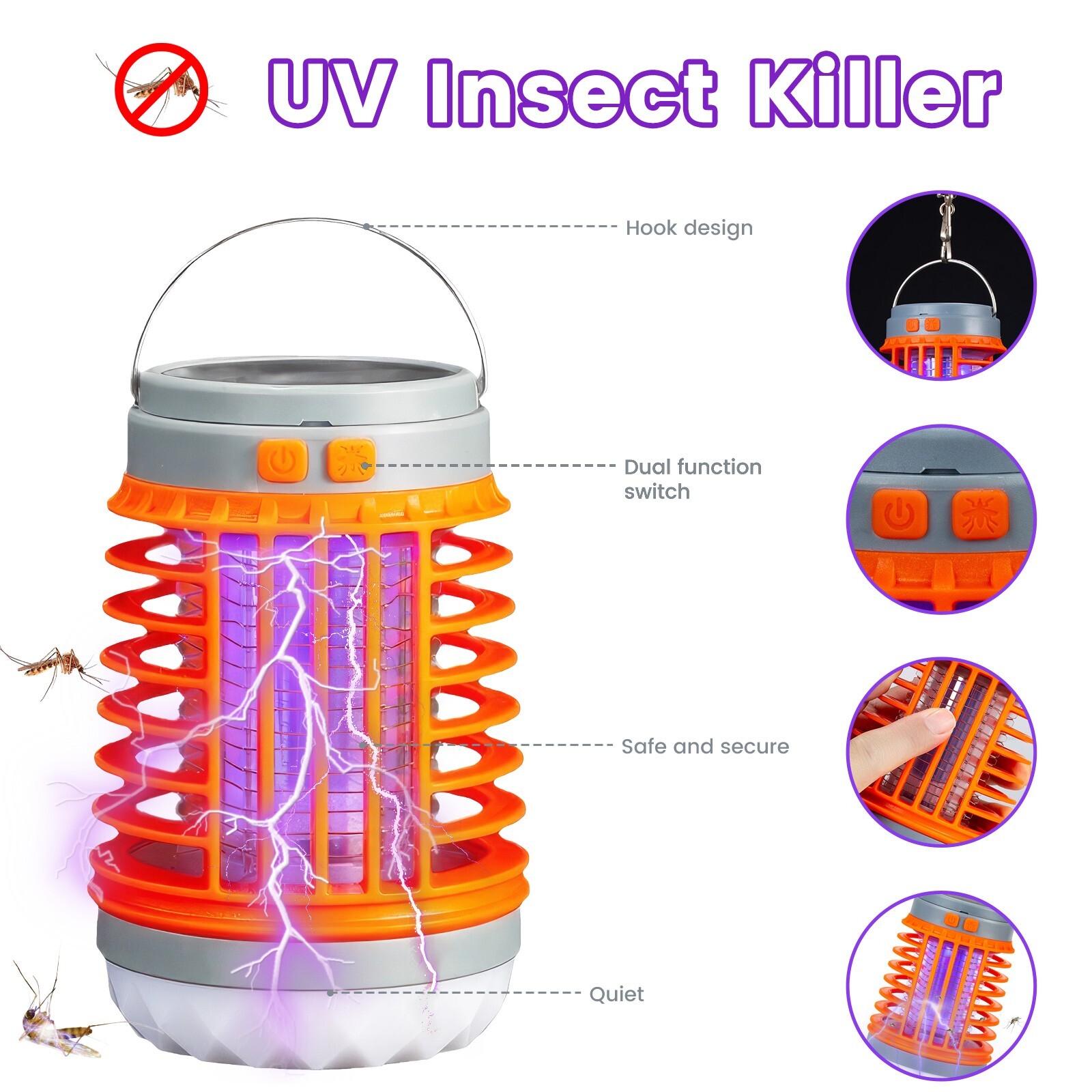 1PCS Mosquito Zapper,Electric Bug Zapper for Indoor Outdoor