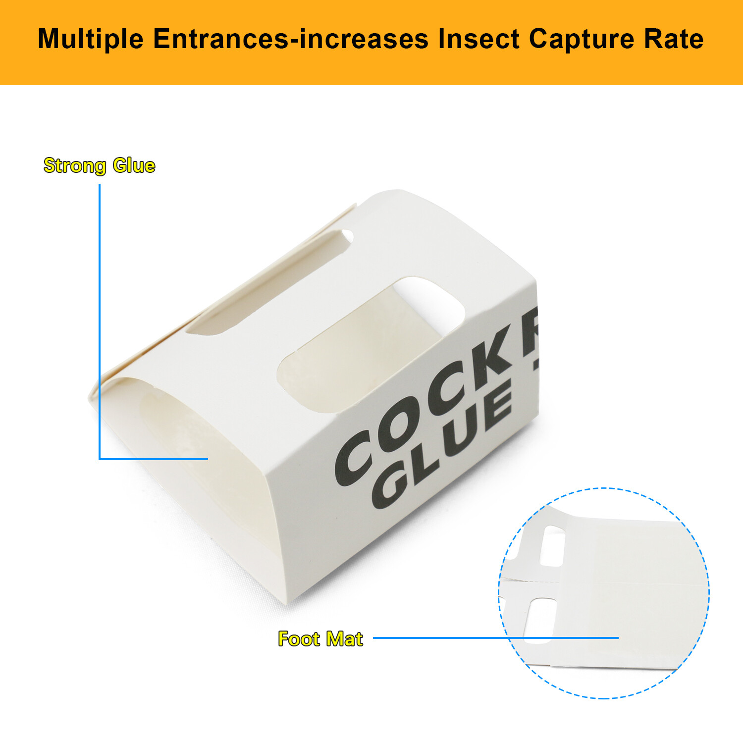 6-48PCS Roach Trap Pest Cockroach Killer Glue Catchers Indoor Roach Insect Motel